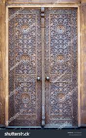 Ft and inch, please use centimeters. Wooden Door In Muslim Temple With Floral Pattern And Arabesques Closed Vintage Gate In A Turkish Mosque With Ori Wooden Doors Floral Pattern Arabesque Pattern
