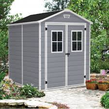 Habitat et jardin vous propose de choisir un abri jardin pvc idéal pour le rangement de vos outils, machines. Abri 4 4m En Resine Gris Clair Premium 86 Dpf Plancher Keter