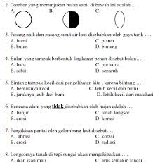 3 1.2 mengidentifikasi jenis karya seni rupa terapan yang ada di daerah setempat. Soal Ukk Ipa Kelas 4 Th 2016 2017 Soalbagus Com