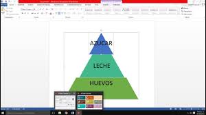 Resultado de imagen para que es smartart de word piramide