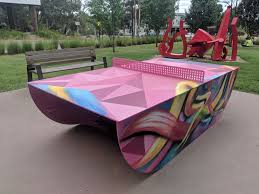 Popp X University Of Canberra Artwork By Street Artist Graffik Paint Hero Outdoor Ping Pong Table Outdoor Ping Pong Table Ping Pong Table Ping Pong