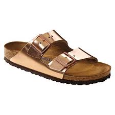 birkenstock unisex arizona metallic copper leather sandals 11 11 5 b m us women 9 9 5 b m us men