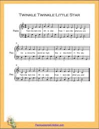 Here's the complete 5 verses, taken from the oxford dictionary of nursery rhymes (2nd edition, 1997), with the repetition of the first two lines added to fit the melody. Twinkle Twinkle Little Star Lyrics Videos Free Sheet Music For Piano