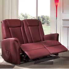 Divanetto 2 posti in pallet richiudibile, ecologico e facile da pulire. Divano Divanetto 2 Posti Twins A Motore Reclinabile Zero Wall Ecopelle Bordeaux Stones Divani