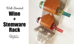 Hang your wine glasses on their new holders, and now all that's left is for you to freely stock the spaces beneath them with whatever items you desire. Diy Wine And Stemware Rack Great Handmade Gift Idea