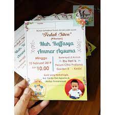 Jual produk dan promo undangan pernikahan unik terbaik Undangan Tedak Siten Turun Tanah Aqiqah Khitanan 7 Bulanan Ultah Birthday Dekorasi Murah Shopee Indonesia