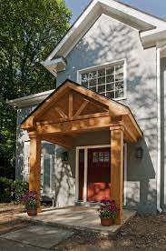 Timber Frame Portico With Gable Roof Designed And Built By Georgia Front Porch House With Porch Front Porch Design Porch Roof