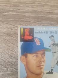 1954 Topps KARL OLSON #186 Boston Red Sox Baseball