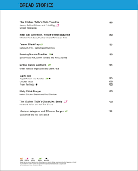 Elevate your home dining with everything from hearty local delights to grilled premium cuts. The Kitchen Table Menu Menu For The Kitchen Table W Goa Goa