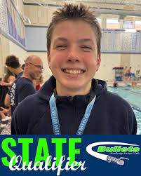 💥 Sunday PM State Qualifiers! 💥: 🔹Jacqueline Knothe- 50 Breast 🔹Franek  Patrzalek- 50 Breast 🔹Claire Flanigan- 200 Free 🔹Ananya Kundu- 200 Fly 🔹Sadie  Murphy- 200 Fly 🔹Zachary Petersen- 200 Fly 🔹Alex Stanek-