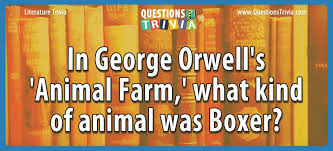Apr 01, 2021 · we don't know the answer to these questions, but we have plenty of more other questions about farming, and we challenge you to answer them: In George Orwell S Animal Farm What Kind Of Animal Was Boxer