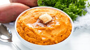 How To Make Cinnamon Honey Butter Mashed Sweet Potatoes Youtube