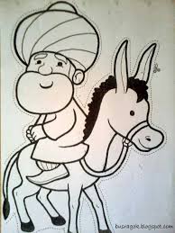 Nasrettin Hoca Boyama Sayfalari Desenler Cizimler