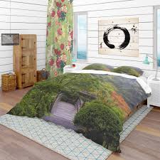Maybe you would like to learn more about one of these? Designart Foggy Dawn In Japanese Garden Bohemian Eclectic Bedding Set Duvet Cover Shams Overstock 23507421