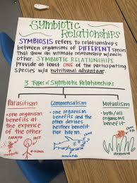Symbiotic Relationships Anchor Chart Biology Symbiotic Relationships Teaching Ecosystems Life Science Lessons