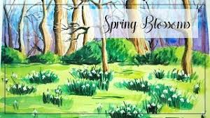 Nu este frumos atunci când copiii folosesc culori vii, luminoase pentru a colora o fisa de. Ghiocei Peisaj De Primavara Pictat In Acuarela Video