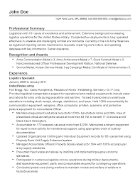 Professional Military Logistician Templates To Showcase Your Talent Myperfectresume