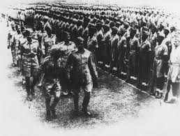 SUBHAS CHANDRA BOSE INSPECTING INDIAN ...