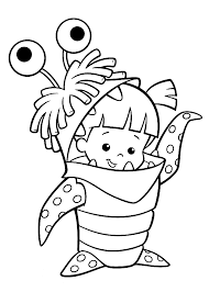 Coloring Pages Monsters Inc Boo Costume Monster Inc For Kids Printable Free Monster Coloring Pages Disney Coloring Pages Cartoon Coloring Pages