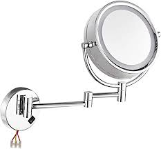 Maybe you would like to learn more about one of these? Amazon Com Gecious Hardwire Lighted Mirror Magnifying Makeup Wall Mounted With 7x Magnification For Bathroom And Vanity Led Lighted 8 Inches Double Sided Direct Wire No Plug Chrome Finished