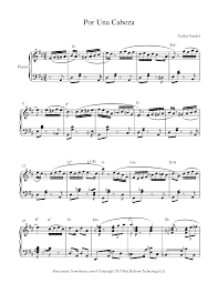 Скачивай и слушай carlos gardel por una cabeza (1956) и destiny quartet por una cabeza (2019) на zvooq.online! Carlos Gardel Por Una Cabeza Sheet Music For Piano 8notes Com