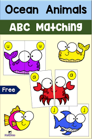 Take language learning outside with these summer language activities for toddlers and preschoolers! Free Ocean Animals Abc Matching Learn To Recognize Abc Letters In A Fun Way Let Yo Ocean Activities Preschool Ocean Animals Preschool Ocean Theme Preschool