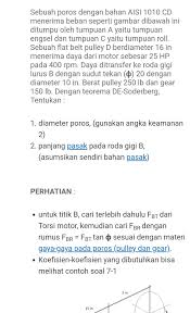 Pebandingan putaran i = 2 1 n n = 1 2 z z (1) dimana: A Shaft With Aisi 1010 Cd Material Receives A Load As Chegg Com