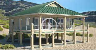 A designer will work with you to make your boat dock the best fit for your lifestyle, property, and watercraft. Clearview 1600p 1600 Sq Ft On Piers Small Beach House Plans Small Beach Houses Beach Cottage House Plans