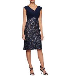 Alex Evenings V Neck Sleeveless Embroidered Lace Sheath Midi Dress Dillard S Cocktail Dress Lace Short Sheath Dress Embroidered Lace Dress