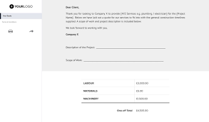 A cover letter example for those with experience. Free Subcontractor Quote Template Better Proposals