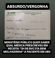 Estagi&aacute;rias que receitaram "3h de buce....." em posto de sa&uacute;de s&atilde;o  demitidas ALAGOINHA, PE &mdash; A Secretaria Municipal de Sa&uacute;de de Alagoinha  concluiu a investiga&ccedil;&atilde;o sobre a receita m&eacute;dica com teor obsceno