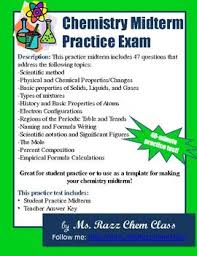 Chemistry Midterm Practice Exam In 2020 Practice Exam P Words Engaging Lessons