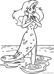 Free printable human coloring pages. Ariel Turns Into The Human Being Coloring Page Coloringall