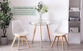 Free shipping on orders over $35. Amazon Com Ivinta Modern Small Dining Table Round Glass Coffee Table Farmhouse Kitchen Table For Small Spaces Accent Table Sofa Table Small Bistro Table Leisure Tea For Dining Room Living Room 31 5