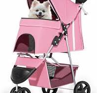 Amazon.com: MoNiBloom 3-Wheels Foldable Pet Stroller with ...
