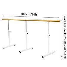 Harlequin's studio quality, small freestanding portable ballet barre is lightweight yet very stable. Vevor 3m Portable Ballet Barre Freestanding Ballet Bar Single Bar Barre Bar Height Adjustable Barre Bar For Dance Idance