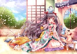 artist binase アニメ着物 美しいアニメガール カワイイアニメ