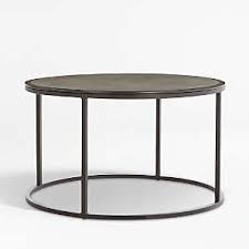 Crate & barrel coffee table with glass insert and open shelf base. Small Coffee Tables Crate And Barrel