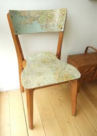 Brilliant Modge Podge A Map Onto A Chair Decoupage Chair Furniture Decoupage Furniture