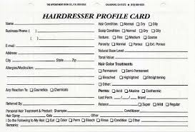 Hairdresser Client Profile Cards Pack Of 100 Refills Only Client Profile Contact Card Template Card Template