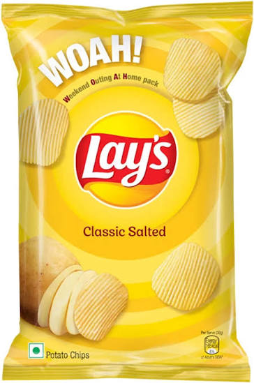 LAYS CLASSIC SALTED POTATO CHIPS 52GRM