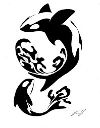Known also as the killer whale because they sometimes choose to hunt seals and dolphins, this beautiful giant is not meant to be taken lightly in spite of its fame as a performer species. Pin On Orca Tribal Tattoo