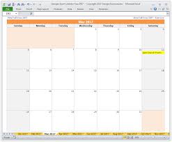 Georges Excel Calendar Year 2017 Excel Calendar Excel Calendar Template Yearly Calendar