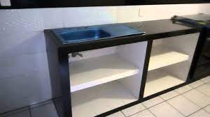 11 cocina pequeña calada con azulejos de ladrillo. Muebles De Cocina 100 Concreto Y Azulejo Youtube