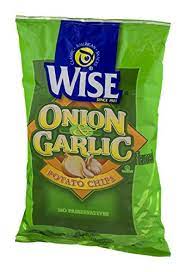 Wise® onion & garlic potato chips 2 oz. Wise Snacks Potato Chips Onion Garlic 8 75oz 10 Count Buy Online In Bolivia At Desertcart Bo Productid 74566253