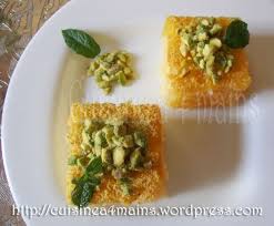 Fistikli Revani Gateau Moelleux A La Semoule Et A La Pistache Basboussa Turque Recettes Du Moyen Orient Gateau Moelleux Semoule