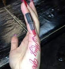 12 Written Tattoo Designs Pretty Designs Writing Tattoos Lipstick Tattoos Tattoos