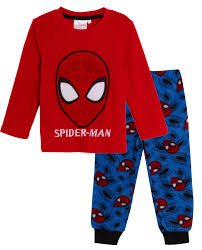 Marvel Spiderman Fleece Pyjamas Boys Kids Avengers Twosie Lounge Set Pjs Gift Ebay