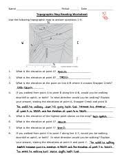 Reading topographic maps gizmo answers quizlet. Be Walking Downhill Because Point Xs Elevation Is 3500ft And The Elevation Of Course Hero