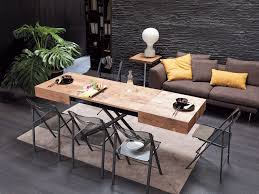 The Cristallo Table Is A Transforming Coffee Table With A Glass Top And Metal Frame This Space Savi Dining Table Coffee Table To Dining Table Expandable Table